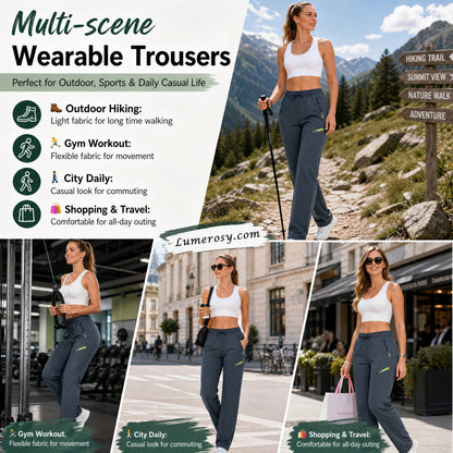 ☁️All-Day Comfort, One Pair Endless Outfits👖 Women's Cargo Trousers – Elastic Drawstring Waist & Relaxed Straight Leg  ✨