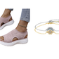 👡Sandale cu platformă, tricotate, respirabile, pentru femei – ușoare și moi