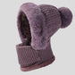 Căciulă tricotată călduroasă cu mască