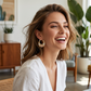 ✨🌙 Cercei Aurii în Formă de Semilună cu Flori din Email – Eleganță & Stil Boho-Chic! 🌸💫