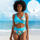 Zářte na pláži – Dámský květinový bikinový set s vysokým pasem – platba na dobírku 👙🌺