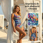 🩱Ofertă limitată✨ Costum de baie întreg cu imprimeu la modă | Designul plisat te face să pari mai slabă instantaneu