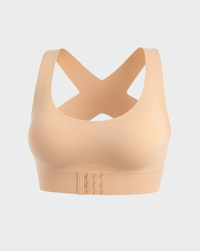 🎉LAST DAY SALE -70% OFF⚡Front Closure Cross-Back Wireless Posture Bra-15