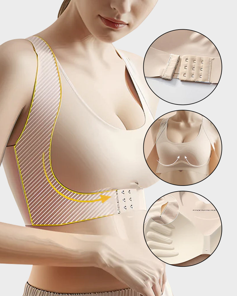 🎉LAST DAY SALE -70% OFF⚡Front Closure Cross-Back Wireless Posture Bra-6