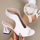 🏖️👠Sandale elegante cu toc pentru femei, cu vârful deschis – Picioare zvelte, mers confortabil 👡