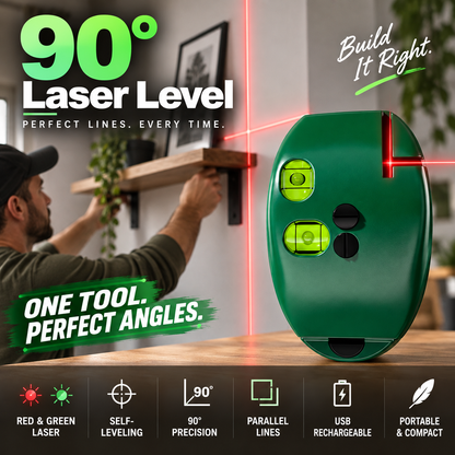 🎃🔧90° Laser Square – Dual-Line Layout Guide for Tiling & DIY