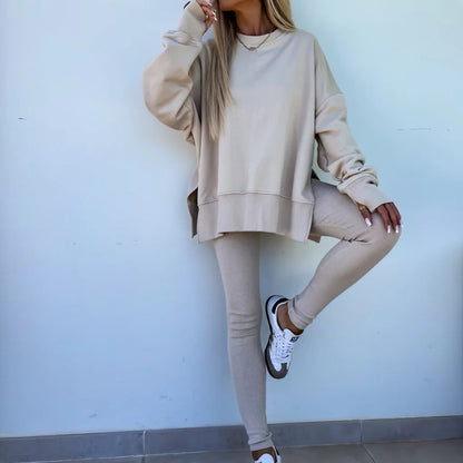🌷💞Women's Long Sleeve Sweatshirt and Leggings 2-piece Set