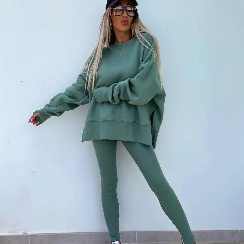 🌷💞Women's Long Sleeve Sweatshirt and Leggings 2-piece Set