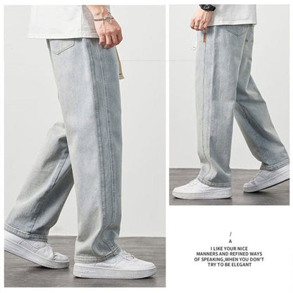 👖 50% OFF NOW! ☀️ Men's Loose Fit Straight Jeans – Lightweight, Breathable & Versatile – Cool Summer Comfort 🏃‍♂️