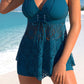 【40-100KG】🩱Costum de baie dantelă cu decolteu în V Set din două piese