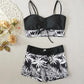 👙Costum de baie imprimat din două piese pentru femei