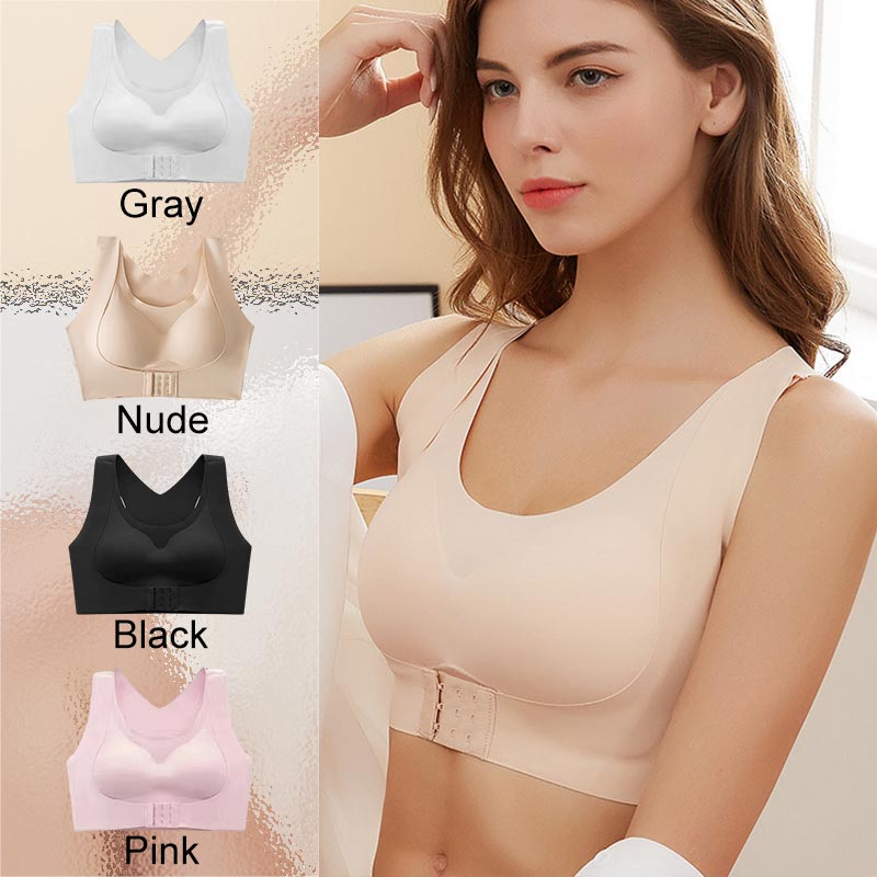 🎉LAST DAY SALE -70% OFF⚡Front Closure Cross-Back Wireless Posture Bra-4
