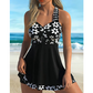 🥳 REDUCERE MARE 2026🥳👵🩱 Pantaloni scurți cu flori asortați cu un tankini – simți-te încrezător la plajă! 🏖️💕