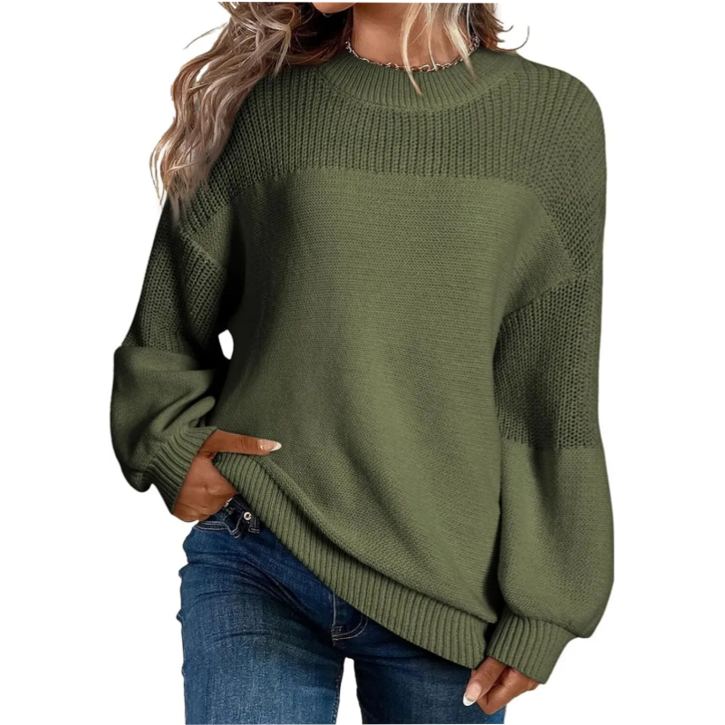 🎨Classic Solid Color, Versatile & Stylish👚 Women's Solid Knit Sweater – Minimalist Design, Easy to Match ✨