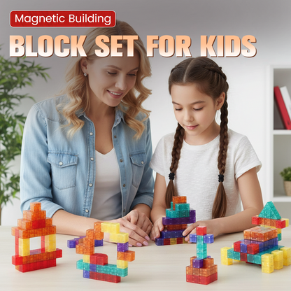 💞Peste 50.000 de bucăți vândute!🔵🟡 ULTIMA ZI CU 50% REDUCERE! Set de construcție magnetic – Învață geometria și dezvoltă abilitățile spațiale. Magneți cu 6 laturi, culori transparente. Un cadou care stimulează creierul! 🧠✨