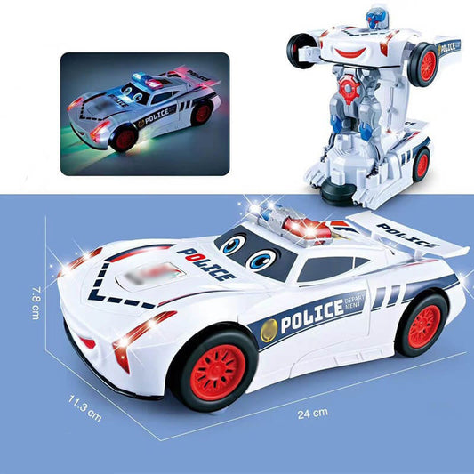 🎁 Cel mai bun cadou pentru copil🥳 Mașină de jucărie de poliție electrică universală de deformare