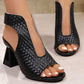 🏖️👠Sandale elegante cu toc pentru femei, cu vârful deschis – Picioare zvelte, mers confortabil 👡