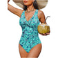 ☀️🏖️Costum de baie dintr-o singură piesă pentru femei, cu efect de modelare a taliei😍