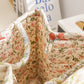 🧺 Coș portabil din țesătură cu motive florale – Design vintage, pliabil și cu capacitate mare 🎀