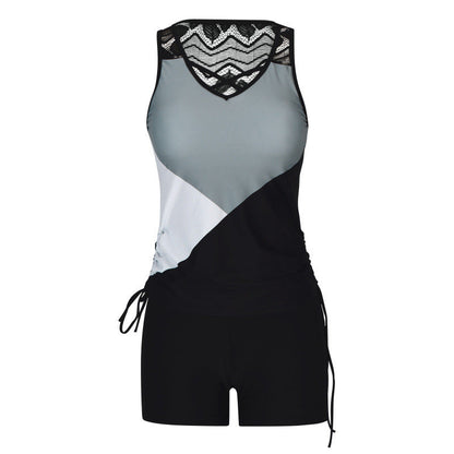 💗LAST DAY SALE 50% OFF-🩱Women's Tummy Control Tankini Set with Built-In Bra – Flattering Boho Swimwear with Shorts