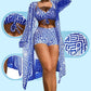 👙 Set de Baie 3 Piese: Model Geometric, Stil și Confort! 🏖️