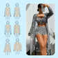 👙 Set de Baie 3 Piese: Model Geometric, Stil și Confort! 🏖️