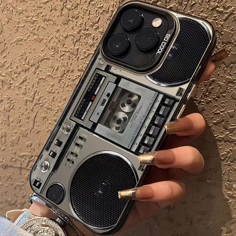 🔥Hot Sale 50% off🌟📼 Retro Cassette Player Pattern Silicone Phone Case Applicable to the iPhone