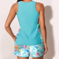 📢📢50% REDUCERE !! ⏰Set de costum de baie larg, cu imprimeu color-blocking👙💕