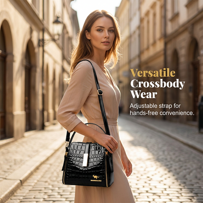 👜 Geantă de Damă cu Model Crocodil Lucios – Elegantă, Spațioasă și Versatilă pentru Orice Ocazie