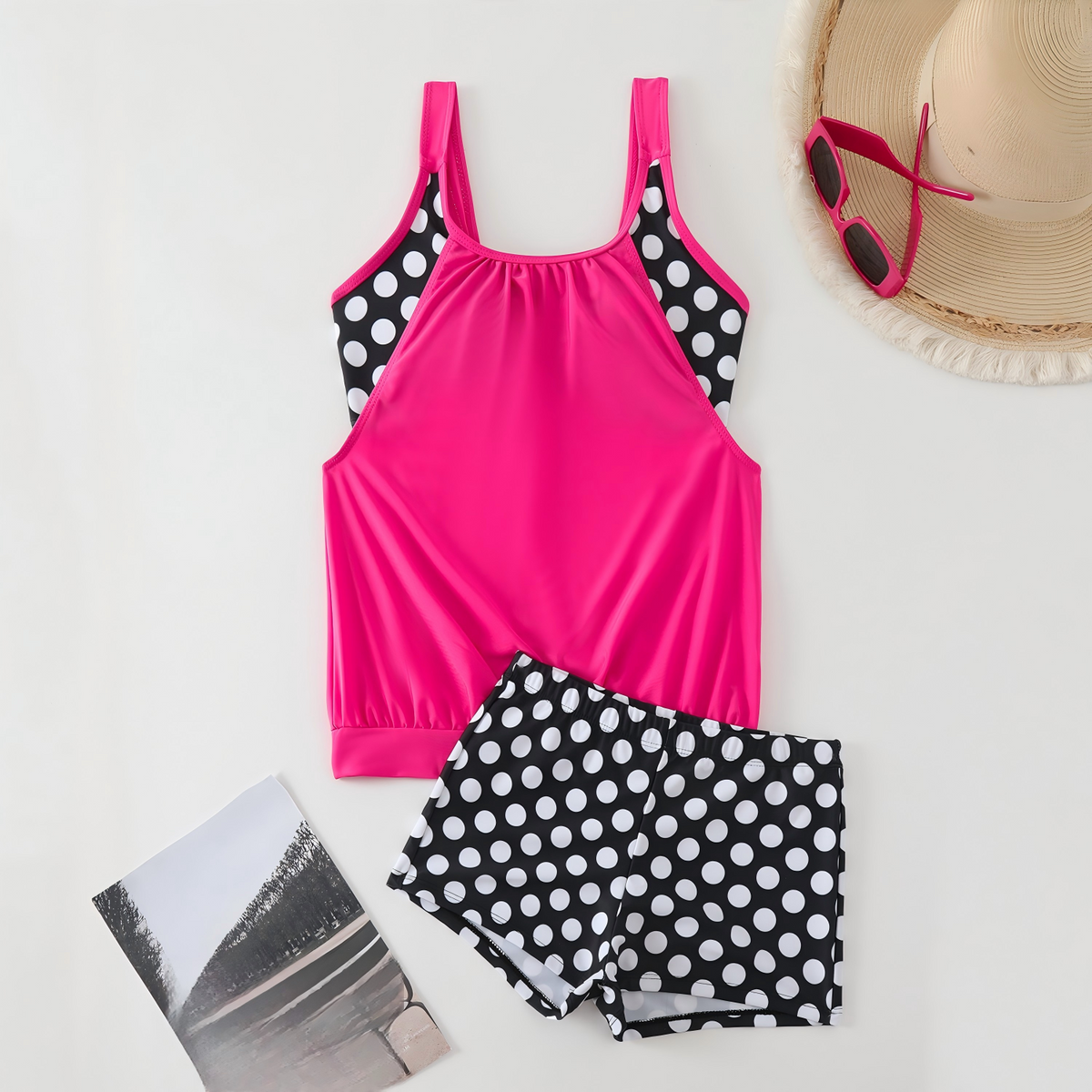 🏖️Summer Hot Sale🌞🌊Women's Polka Dot Two Piece Swimsuit – Cute Dot Pattern, Comfort Fit & Stylish Beach Wear ☀️