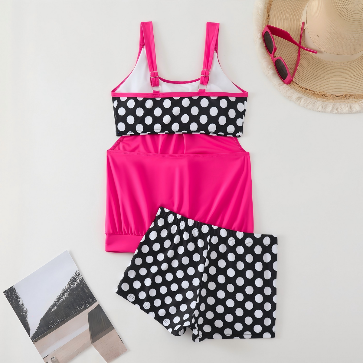 🏖️Summer Hot Sale🌞🌊Women's Polka Dot Two Piece Swimsuit – Cute Dot Pattern, Comfort Fit & Stylish Beach Wear ☀️