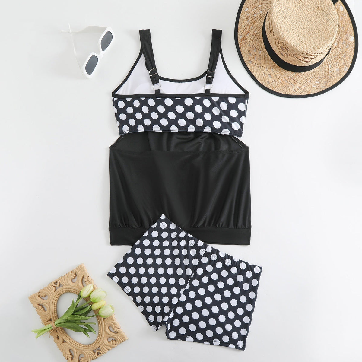 🏖️Summer Hot Sale🌞🌊Women's Polka Dot Two Piece Swimsuit – Cute Dot Pattern, Comfort Fit & Stylish Beach Wear ☀️