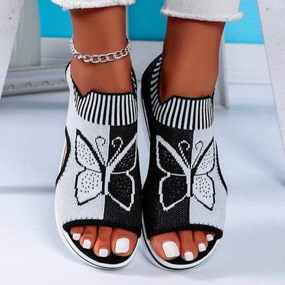 🌿🦶✨ REDUCERE DE 50% PENTRU O PERIOADĂ LIMITATĂ! Sandale cu platformă și vârf deschis, respirabile – talpă moale din EVA, curele reglabile, înălțime de 5 cm – Treci de la plajă la brunch cu stil 🥑🍹