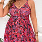 🌸👙 Costum de Baie Tip Rochie cu Imprimeu Floral, Dimensiuni Mari – Stil Elegant și Confort la Plajă