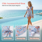 🌺👙Rochiță de baie elegantă pentru femei, cu decolteu în V și control al abdomenului🌊