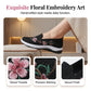 👟☁️Pantofi slip-on din plasă cu broderie florală pentru femei🛍️