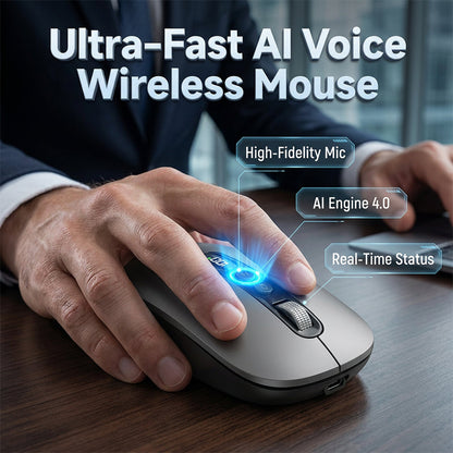 ⏳Reducere de 50% pentru o perioadă limitată⏰💼Mouse wireless inteligent cu voce AI și traducere în timp real, clic silențios care sporește productivitatea la muncă și la studiu! ⚡🖱️💬