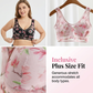 【Cumpără 1 și primești 1 gratis】Sutien cu efect de push-up și flori, Comfort