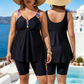 👙Costum de baie pentru femei, compus din un top tankini lejer și pantaloni scurți