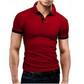 Camicia da Uomo a Maniche Corte con Colletto e Finiture a Contrasto