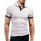Camicia da Uomo a Maniche Corte con Colletto e Finiture a Contrasto
