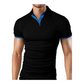 Camicia da Uomo a Maniche Corte con Colletto e Finiture a Contrasto