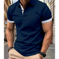 Camicia da Uomo a Maniche Corte con Colletto e Finiture a Contrasto