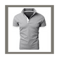 Camicia da Uomo a Maniche Corte con Colletto e Finiture a Contrasto