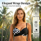 🌊 Bikini din două piese, cu imprimeu și efect modelator — cu pernițe detașabile și talie înaltă care acoperă abdomenul. 💕