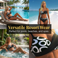 🌊 Bikini din două piese, cu imprimeu și efect modelator — cu pernițe detașabile și talie înaltă care acoperă abdomenul. 💕
