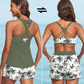 👙🔥Set de costum de baie pentru femei, format din 3 piese: tankini cu pantaloni scurți