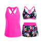 👙🔥Set de costum de baie pentru femei, format din 3 piese: tankini cu pantaloni scurți