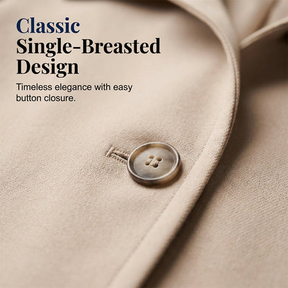 🌸  Women's Single-Breasted Cropped Jacket – Premium Blend & Breathable | Perfect for Spring, Autumn & Winter Layering ✨