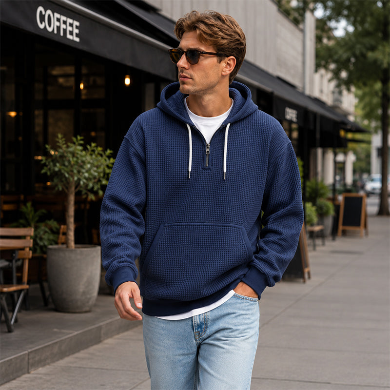 ⏰️✨Men's Knit Quarter-Zip Hoodie Sweatshirt